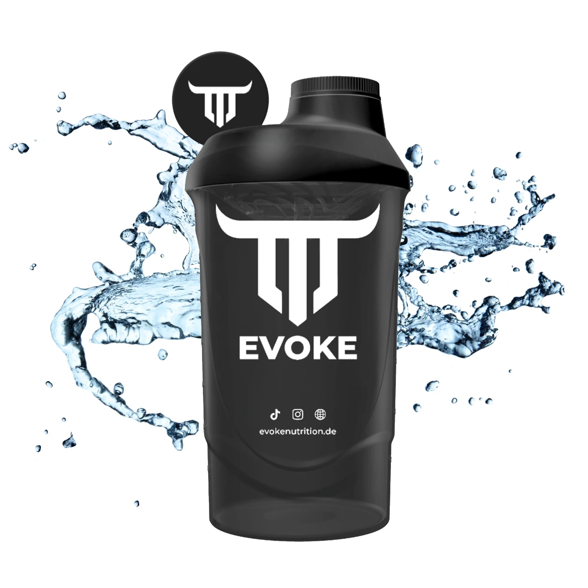 Shaker, Proteinshaker, Evoke Shaker, Schwarz